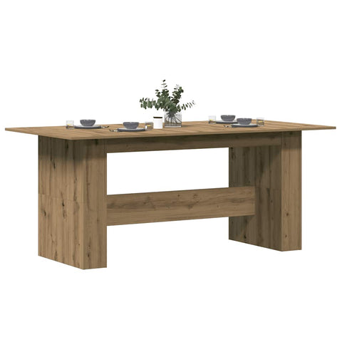 ZNTS Dining Table Artisan Oak 180x90x76 cm Engineered Wood 855845