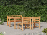 4 Piece Garden Dining Set Solid Wood Teak 3157194