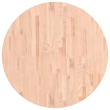 Table Top 90x4 cm Round Solid Wood Beech 355926