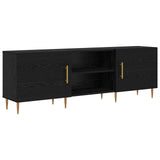 TV Cabinet Black oak 150 x 30 x 50 cm Engineered wood 879597