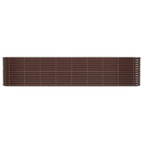 Garden Raised Bed Galvanised Steel 332x40x68 cm Brown 318910
