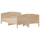 Bed Frame without Mattress 140x190 cm Solid Wood Pine 3301794