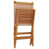 Garden Chairs 2 pcs Taupe Solid Wood Acacia and Fabric 367692