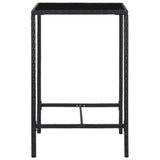 3 Piece Garden Bar Set with Cushions Poly Rattan Black 3095413