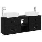 Bathroom Cabinet Set 3 pcs Black 53 x 34.5 x 63 cm 3405852