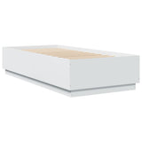 Bed Frame with LED without Mattress White 90x200 cm 3209632