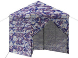 Pop-up Gazebo with 4 Sidewalls 2 x 2 m Blue Camouflage 42036829