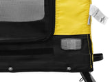 Pet Bike Trailer Yellow and Black Oxford Fabric and Iron 94022