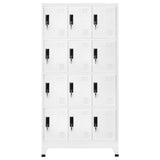 Locker Cabinet White 90x45x180 cm Steel 339812