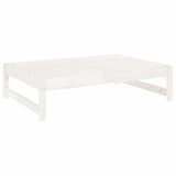 Garden Footstool White 120x80 cm Solid Wood Pine 825710
