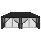 Gazebo Cover with Sidewalls Black 600.5 x 300.5 cm Polyester 900444
