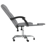 Reclining Office Chair Light Grey Fabric 349809