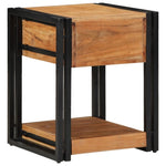 ZNTS Nightstands 2 pack 40x40x50 cm Solid Acacia Wood 4016705