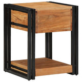 ZNTS Nightstands 2 pack 40x40x50 cm Solid Acacia Wood 4016705
