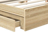 Storage Bed with Drawer Sonoma Oak 180 x 200 cm Engineered Wood 3411182