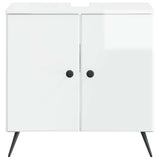 Bathroom Sink Cabinet BREDA High Gloss White 59.5 x 31.5x 59 cm 897449