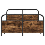 Bed Frame Without Mattress 120x200 cm Smoked Oak Engineered Wood 4100225