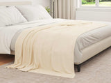 Throw Blankets 6 pcs Cream 210 x 140 cm Fleece 42017137