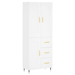 Highboard White 69.5x34x180 cm Engineered Wood 3199985
