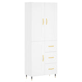 Highboard White 69.5x34x180 cm Engineered Wood 3199985