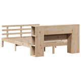 Bookcase Bed without Mattress 150x200 cm King Size Solid Wood Pine 3322712