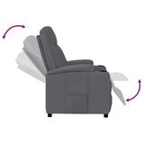 Recliner Chair Grey Faux Leather 340962