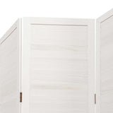 Room Divider 6 Panels White Solid Wood Paulownia 358843