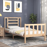 Bed Frame without Mattress Single Solid Wood Pine 3192846