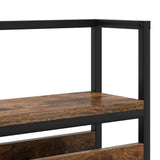 Storage Headboard with Shelf Smoked oak 75 cm Engineered wood 859612