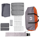 Family Tent 12-Person Grey and Orange 760 x 645 x 230 cm 42004061