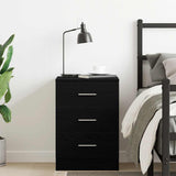 Bedside Cabinet Black Oak 38x35x55 cm Engineered Wood 862428
