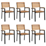 7 Piece Garden Dining Set Solid Wood Acacia and Metal 3155412