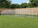 Chicken Coop Silver 1200 x 300 x 200 cm Galvanised Steel 3434695