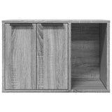 Cat Litter Box Enclosure Grey Sonoma 60x40x40 cm Engineered Wood 857729