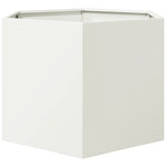 ZNTS Garden Planter White Hexagon 69x60x45 cm Steel 851123