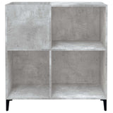 Record Cabinet Concrete Grey 84.5x38x89 cm Engineered Wood 832001