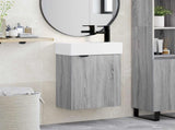 Bathroom Vanity Unit with Tap Grey Sonoma 45.5 x 22.5 x 84 cm 889438