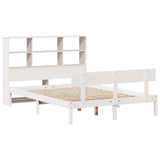 Bookcase Bed without Mattress White 120x200 cm Solid Wood Pine 3321807