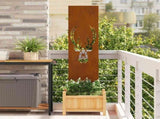 Garden Privacy Screen Rusty 32 x 140 cm Weathering steel 876265