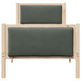 Bed Frame with Headboard Dark Grey 80 x 200 cm Fabric 878360