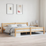 Bed Frame without Mattress Solid Pinewood 200x200 cm 322067