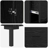 Highboard Black Oak 34.5 x 34 x 180 cm Engineered Wood 3416061