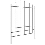 Garden Fence Grey 1020 x 200 cm Powder-Coated Steel 3360123