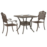 Garden Table Set 3 pcs Bronze Cast Aluminium 3334740