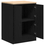 Garage Storage Cabinet Black 60x51x85 cm Solid Wood Pine 860572