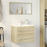 Sink Cabinet Sonoma Oak 60x38.5x48 cm Engineered Wood 856223