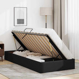 Storage Bed with Headboard Black 90 x 190 cm Faux leather 3369965