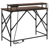 Desk with Shelf Brown Oak 100 x 50 x 86.5 cm Engineered Wood 859399