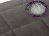 Weighted Blanket With Cover Grey Fabric 120 x 180 cm 350825
