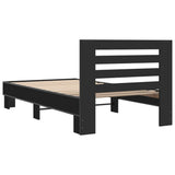 Bed Frame without Mattress Black 75x190 cm Small Single 845657